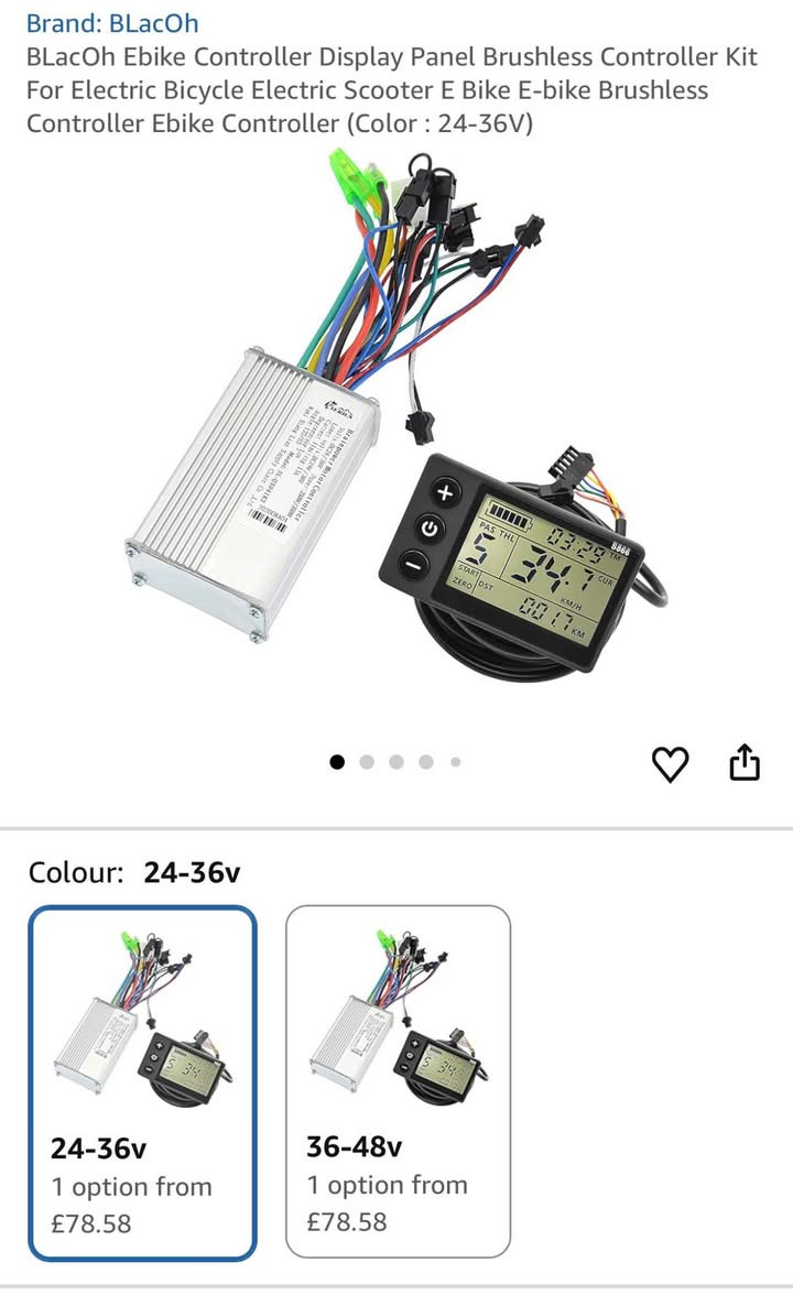 ‎طقم وحدة تحكم (Controller) وشاشة عرض (S866 LCD) مخصص للدراجات الكهربائية (E-bike) أو السكوترات‎ أربيل, العراق


**إذا كنت صاحب هذا الإعلان وتريد حذفه لأي سبب، رجاءا أرسل رسالة إلى الدعم الفني**
