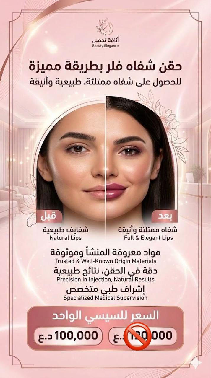 #استلغو_العرض_المميز
#جمالك_يستحق
#العرض_المميز
#لمار_للرشاقة_والتجميل
#كربلاء_طويريج
#جمال
#احجز_الان
#اعتني_بجمالك 
#مجمع_الثريا_الطبي
رقم الحجز / ***********
