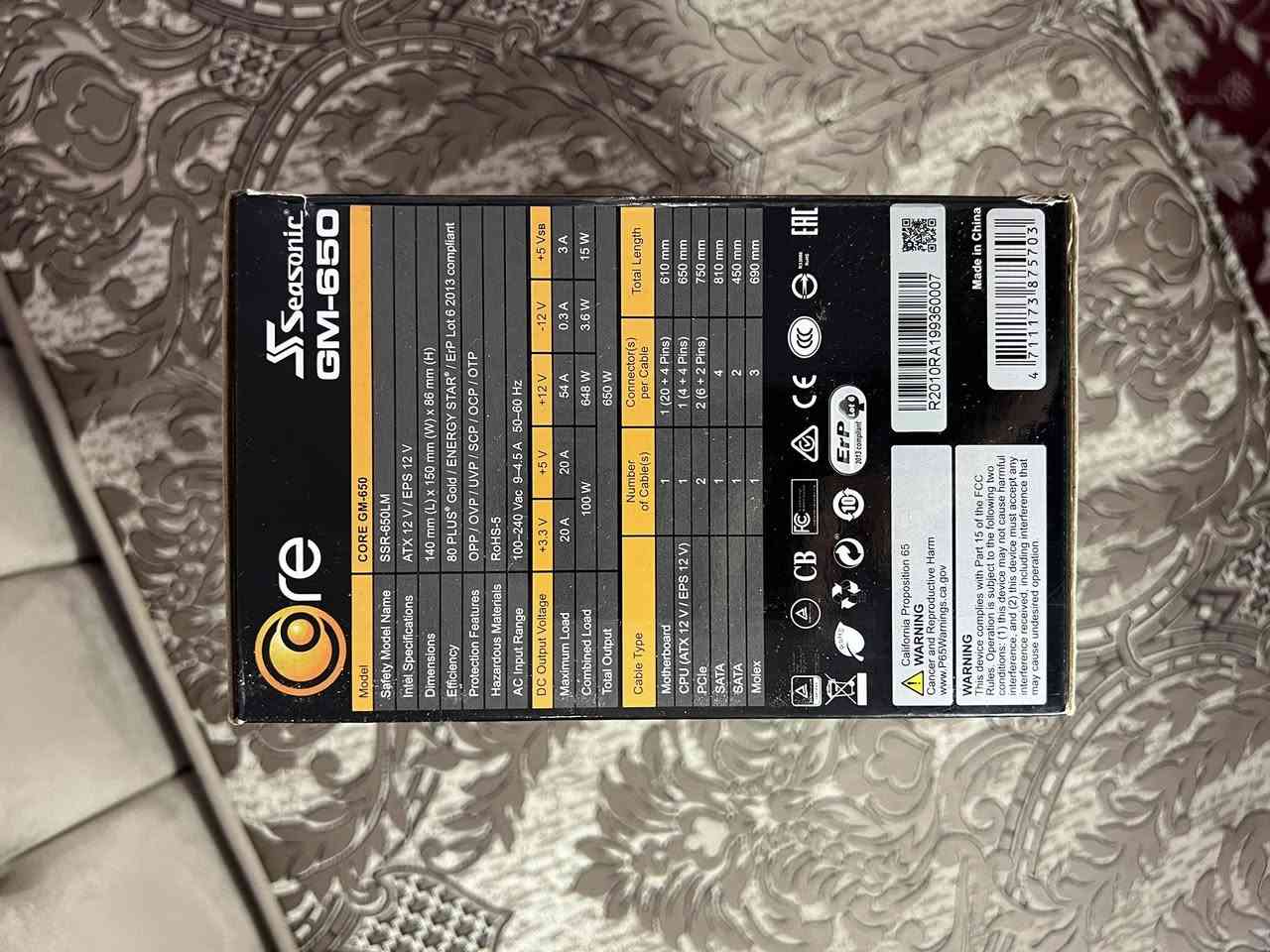 Seasonic CORE GM-650
بشهادة 80 PLUS Gold

البور سبلاي جديدة بمعنى الكلمة 
استخدام جداً قليل

بـ 70 الف


**إذا كنت صاحب هذا الإعلان وتريد حذفه لأي سبب، رجاءا أرسل رسالة إلى الدعم الفني**