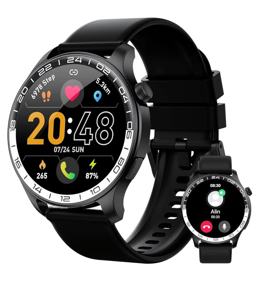 يمكنك اختيار صورتك الخاصة
الرد على المكالمات ورسائل 

الإشعارات: الساعة الذكية  
 البلوتوث ومكبرات صوت عالية 
اشعارت التطبيقات برامج تواصل 
 
 لقياس ضغط الدم (PPG) 

لمراقبة معدل ضربات القلب 

ومستوى تشبع الأكسجين في الدم (SpO2)

 . قياس الساعة الذكية وقت نومكِ تلقائيًا  لتحليل جودة نومك
أكثر من 100 وضع رياضي ومقاوم للماء IP6 بطارية طويل إلى 10 ايام
 المنبه  الموسيقى
والبحث عن الهاتف الذكي
 والتحكم في الموسيقى وتوقعات الطقس


**إذا كنت صاحب هذا الإعلان وتريد حذفه لأي سبب، رجاءا أرسل رسالة إلى الدعم الفني**