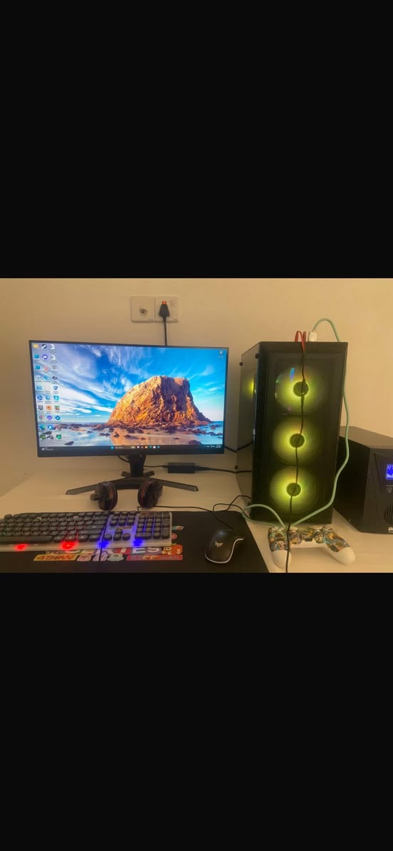 PC كاملة للبيع + UPS Online
-INTEL Core i5-14400F BOX
-RTX 4060 GIGABYTE EAGLE OC 8GB 3FAN BK
-16GB CORSAIR DDR5 5200 MHZ (8x2) 
KIT BLACK
-B760M H GIGABYTE DDR5 
-E900 1TB NVME M.2 3DNAND 2000M HEATSINK-DAHUA-E900N1TB 
-MNTOB MN-210 ALPHA DUAL RGB CUP COOLER
-PSU GAMDIAS KRATOS E1 600w RGB
-MNTOB MN-2080B STORM MESH 
4 FAN RGB 
-AOC 27G11E 27 FHD FAST IPS 0.5MS 
180HZ
اضافة الى جوستك بلي فور مع كت موس 
وكيبورد و سماعة كيمنك وUPS اونلاين اصلي 
مع العلم كراتين جميع المواد موجودة
مكاني بغداد 
1,400,000 بيه مجال قليل


**إذا كنت صاحب هذا الإعلان وتريد حذفه لأي سبب، رجاءا أرسل رسالة إلى الدعم الفني**