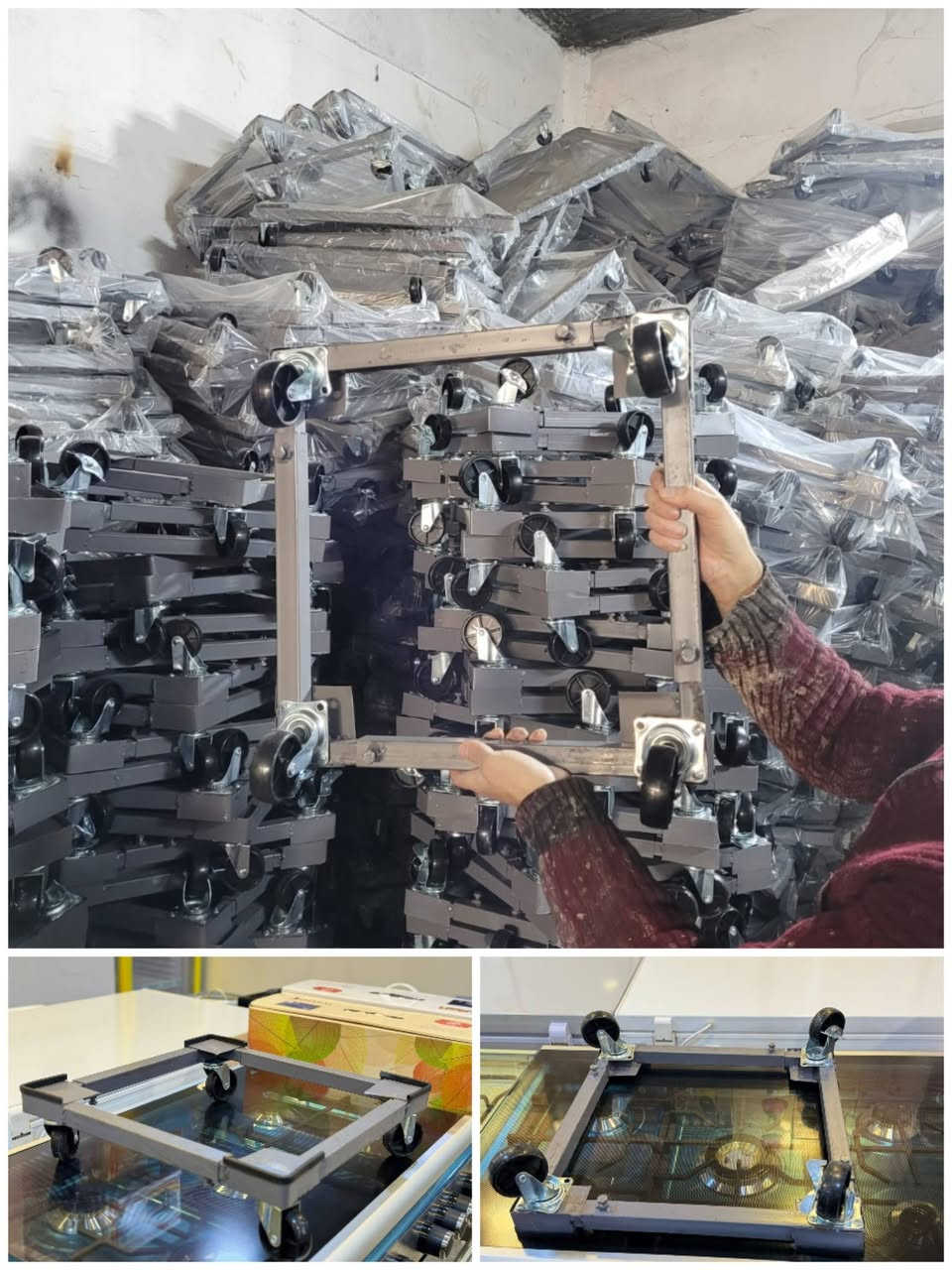 قاعده ثلاجه حديد ثقيل لحيم رقم واحد ضمان تتكبر وتصغر مع صبغ مانع للزنجار تايه حجم كبير وثقيل مع ربل بكل زاويه شغل رقم واحد متوفر كميات خير وبركهه
توصيل لكافه أنحاء العراق 
***********
***********
عبدالله الشماع
جمله جمله جمله
