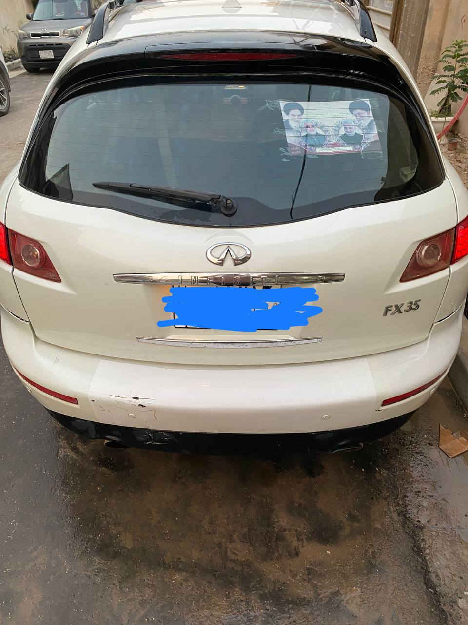 انفنتي fx35 2007 كراسي الامامية  كهرباء وجنطة شفط وارد امريكي رقم بغداد انگليزي سيارة جاهزة مكانها نجف السعر 70 ورقة 
***********
