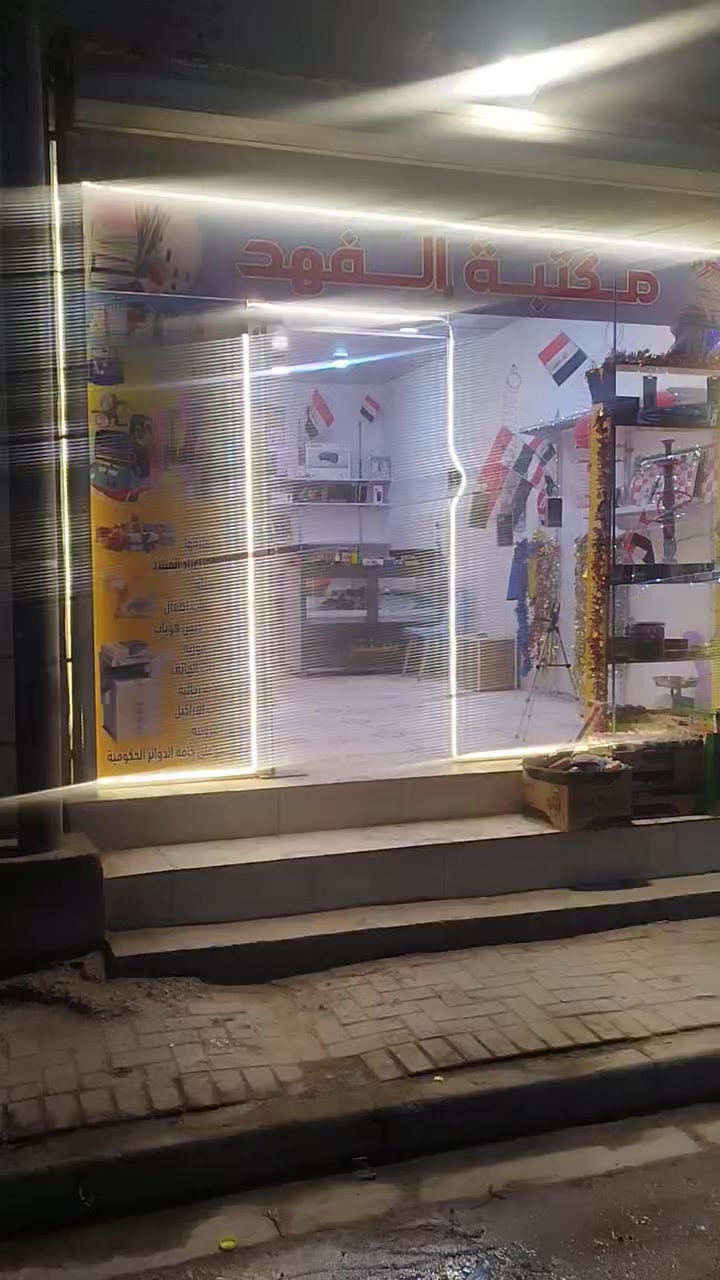 السلام عليكم
مكتبة كاملة للبيع تحتوي على جهاز استنساخ جديد مع كافت الملحقات مع قرطاسية والعاب اطفال عنوان المحل ابي الخصيب الحي العسكري قرب المحكمة على الشارع العام سايدين مساحة المحل ٤ في ٥
المحل علية رجل زين بس اني ملتزم بدوام لعدم التفرغ السعر على الخاص او رقم الهاتف وتساب ***********
