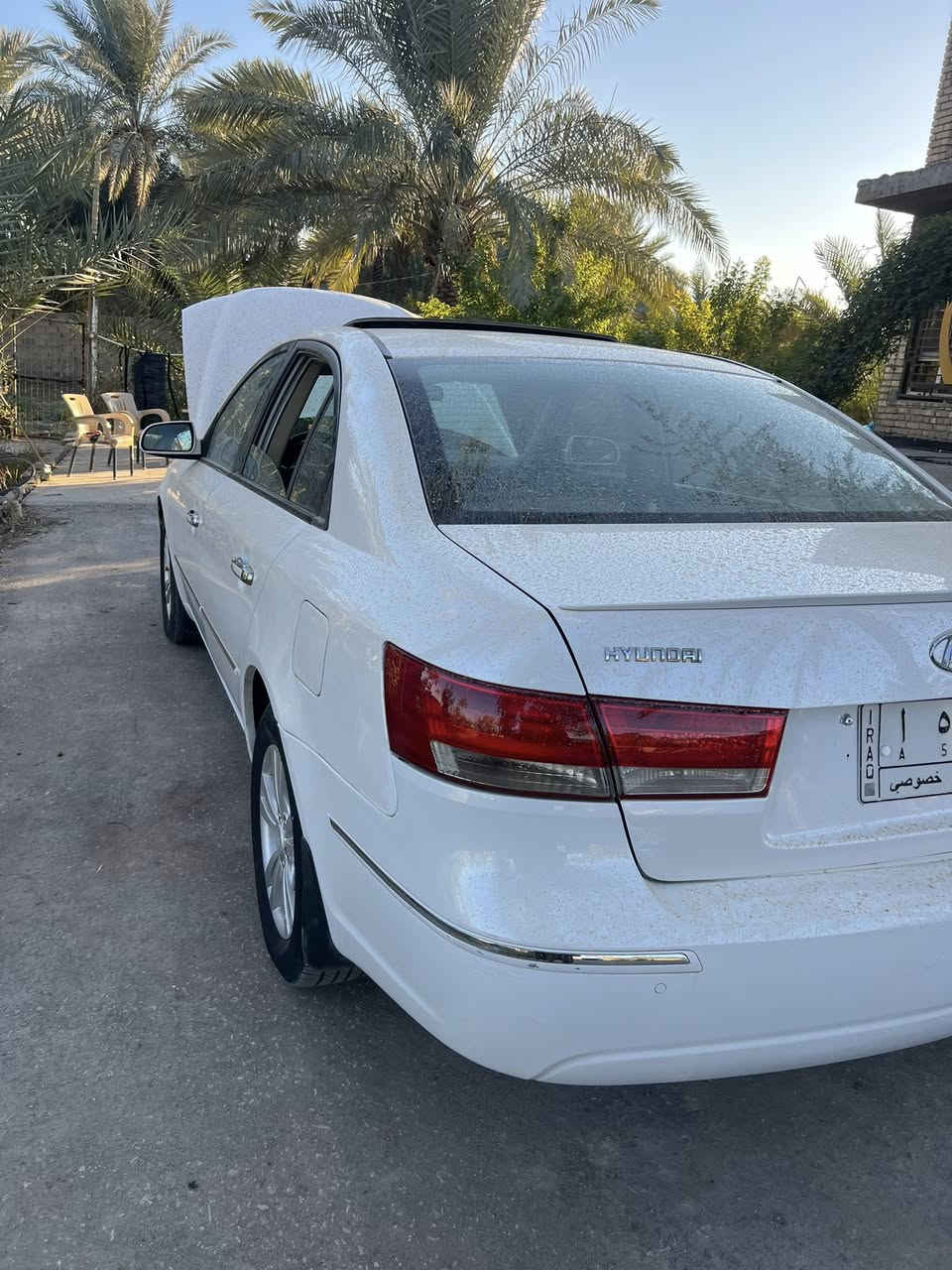 سلام عليكم سوناتا خليجي   مكينه ٢٤٠٠ مامفتوح  ثلاث قطع صبغ بدون دواخل حداديه تخم تاير تبريد جيد جدا مكان السيارة بابل السعر ١٢٣ هـ *********** رقم بابل مميز
