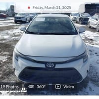 كورلا امريكي هايبرد 2024 Le ( حادثها خلفي بسيط ) ماشية 21 الف  محرك 18...