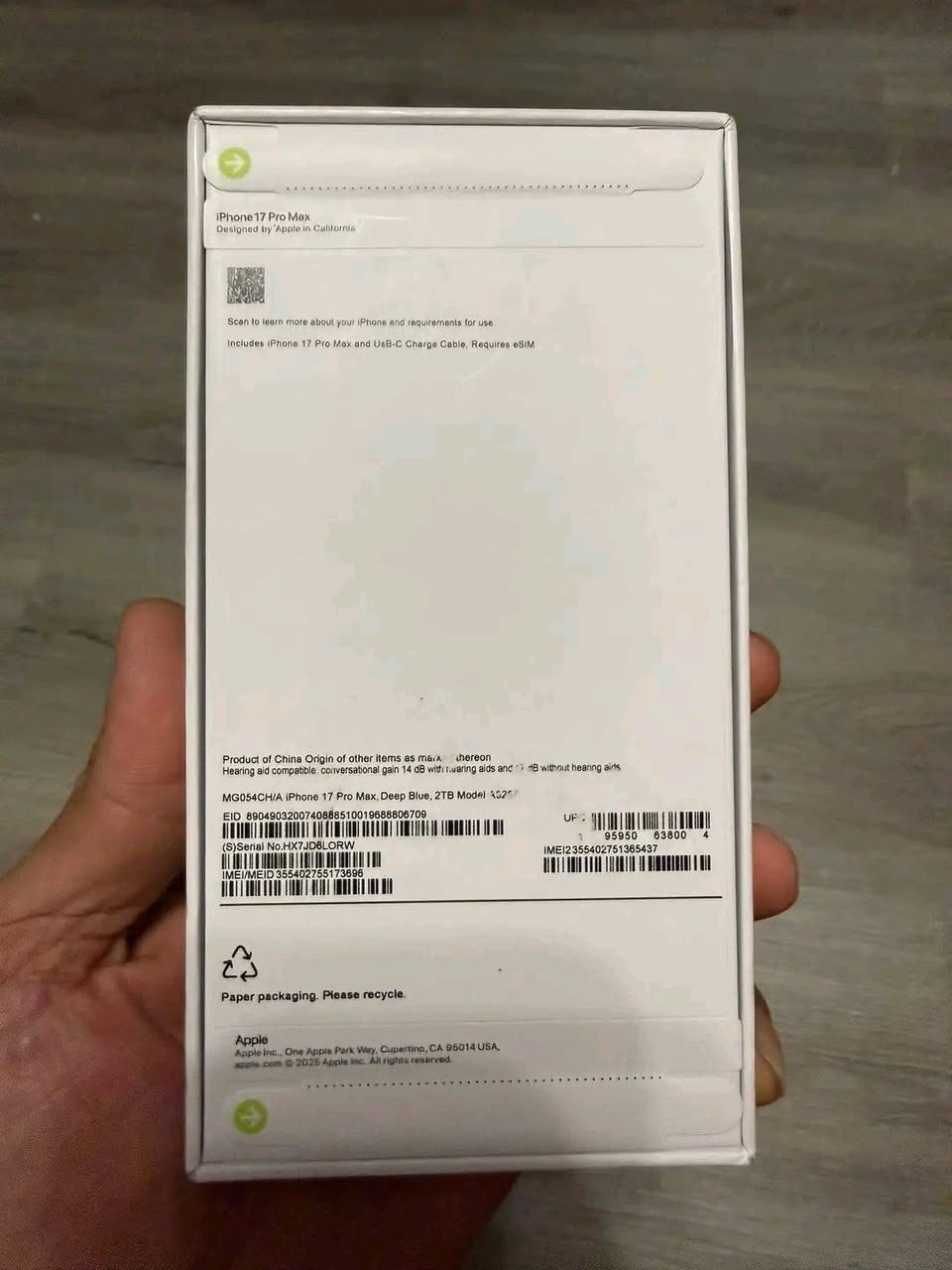 17 Pro Max
2 تيرا
اورجينال
صفر ضريبه 
مفكش مسمار
متاح التقسيط للتواصل ابعتلي خااص


**إذا كنت صاحب هذا الإعلان وتريد حذفه لأي سبب، رجاءا أرسل رسالة إلى الدعم الفني**