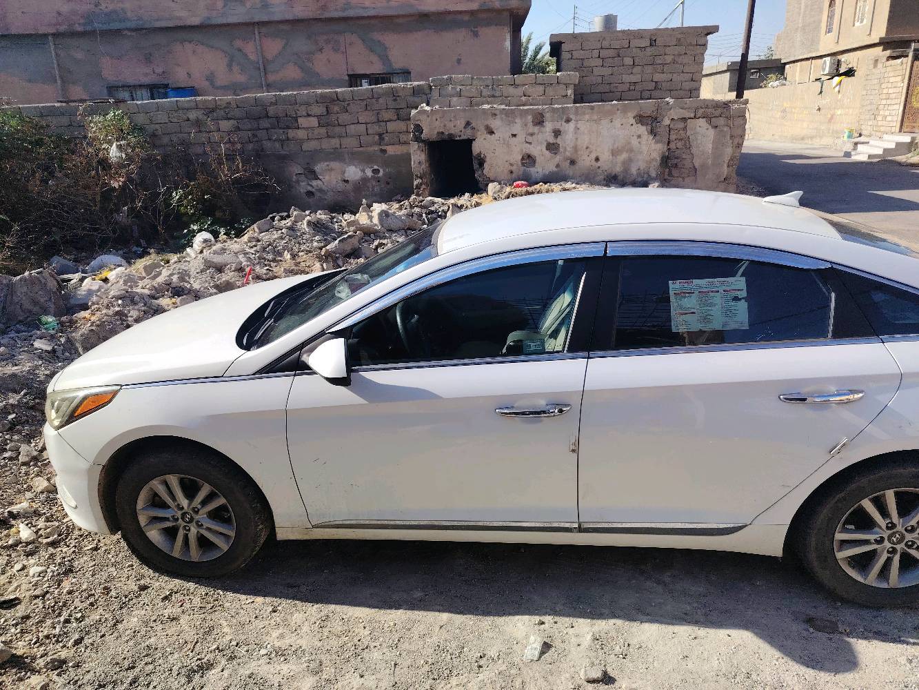 سوناتا 17 بيضاء رقم دهوك سنويه جديده 2031 تنتهي سياره باسمي سعرها 115 وبيها مجال الاتصال ***********