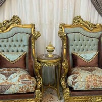 طقم مصري • ١٢ مقعد • ٣ طاولات زجاج