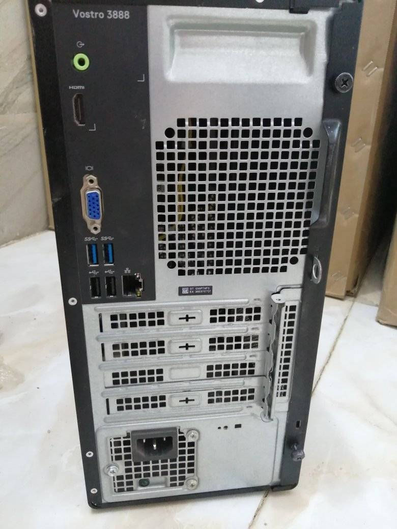 تحية طيبة
اخواني الاعزاء متوفر حاسبة سستم dell vestor حديث جيل عاشر 
جدآ نظيف
المواصفات 
المعالج core i5 10400T 
12 cpus 
الرامات 8gb ddr4 
الهارد ssd 256 gb 
معالج رسومات داخلي.
واي فاي مع بلوتوث داخلي بلادي  
منصب ويندوز 10 برو 
الشاشة من hp حجم 20 نظيفة 
ماوس وكيبورد من hp 
مع الكيبلات والماوس باد 
السعر 325 الف


**إذا كنت صاحب هذا الإعلان وتريد حذفه لأي سبب، رجاءا أرسل رسالة إلى الدعم الفني**