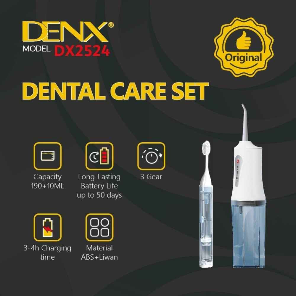 ✨ *طقم العناية بالأسنان DENX – موديل DX2524*✨
*ابتسامة صحية… بثقة تدوم*😁

*🦷 اجعل روتين العناية بأسنانك أسهل وأقوى مع طقم DENX الأصلي، المصمم لتنظيف عميق وراحة يومية*.

*المميزات*
🔹 *سعة ماء كبيرة 190 + 10 مل لتنظيف متواصل
🔹 بطارية طويلة العمر تدوم حتى 50 يومًا
🔹 3 أوضاع تشغيل تناسب جميع الاحتياجات
*🔹 شحن سريع خلال 3–4 ساعات
🔹 خامة عالية الجودة ABS متينة وآمنة
🔹 تصميم أنيق + فرشاة أسنان عملية

💧 تنظيف فعال بين الأسنان
⚡ أداء قوي وهادئ
🎒 مناسب للبيت والسفر

✔️ أصلي 100%
✨ الخيار المثالي لابتسامة نظيفة ومنعشة كل يوم

#DENX #العناية_بالأسنان #ابتسامة_صحية 

السعر  فقط  9000الف


**إذا كنت صاحب هذا الإعلان وتريد حذفه لأي سبب، رجاءا أرسل رسالة إلى الدعم الفني**