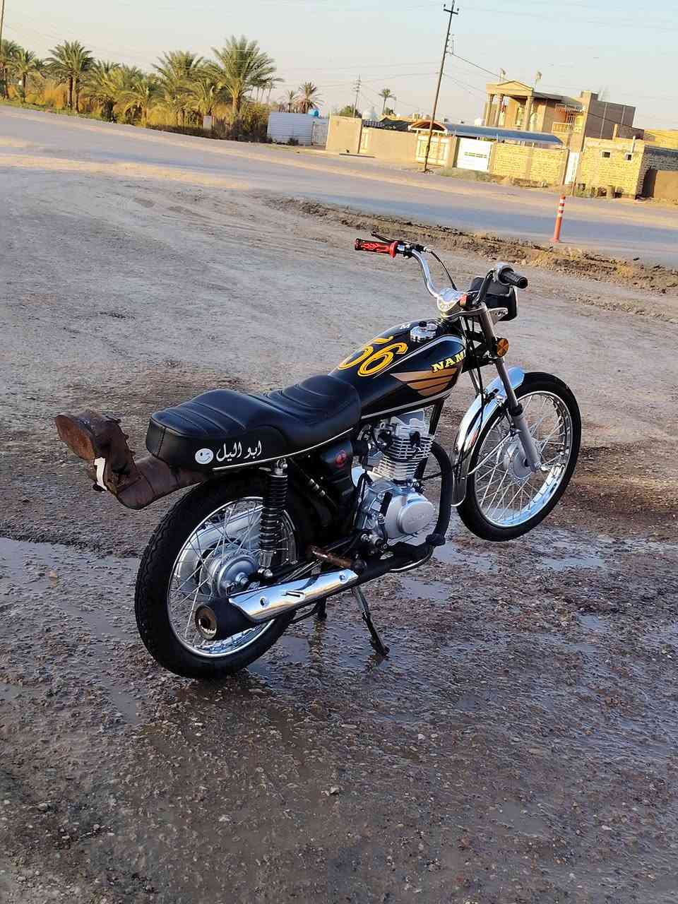 سلام عليكم دراجه البيع صارله 3تشهر من معمره الدراجه  شاصي نامه .   كلك كلك مكفول من السرقه مكاني الديوانيه طريق السنيه  والسعر 700 وبيه مجال لا تصير لوتي براسي ***********  خابر ودلل ماكو خاص
