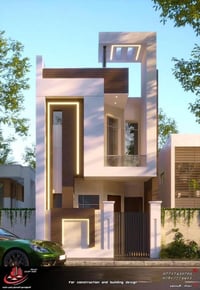 من اعمالنا السابقة تصميم دار سكني مساحة ١٥٠ متر مربع واجهة ٥ متر في بغ...
