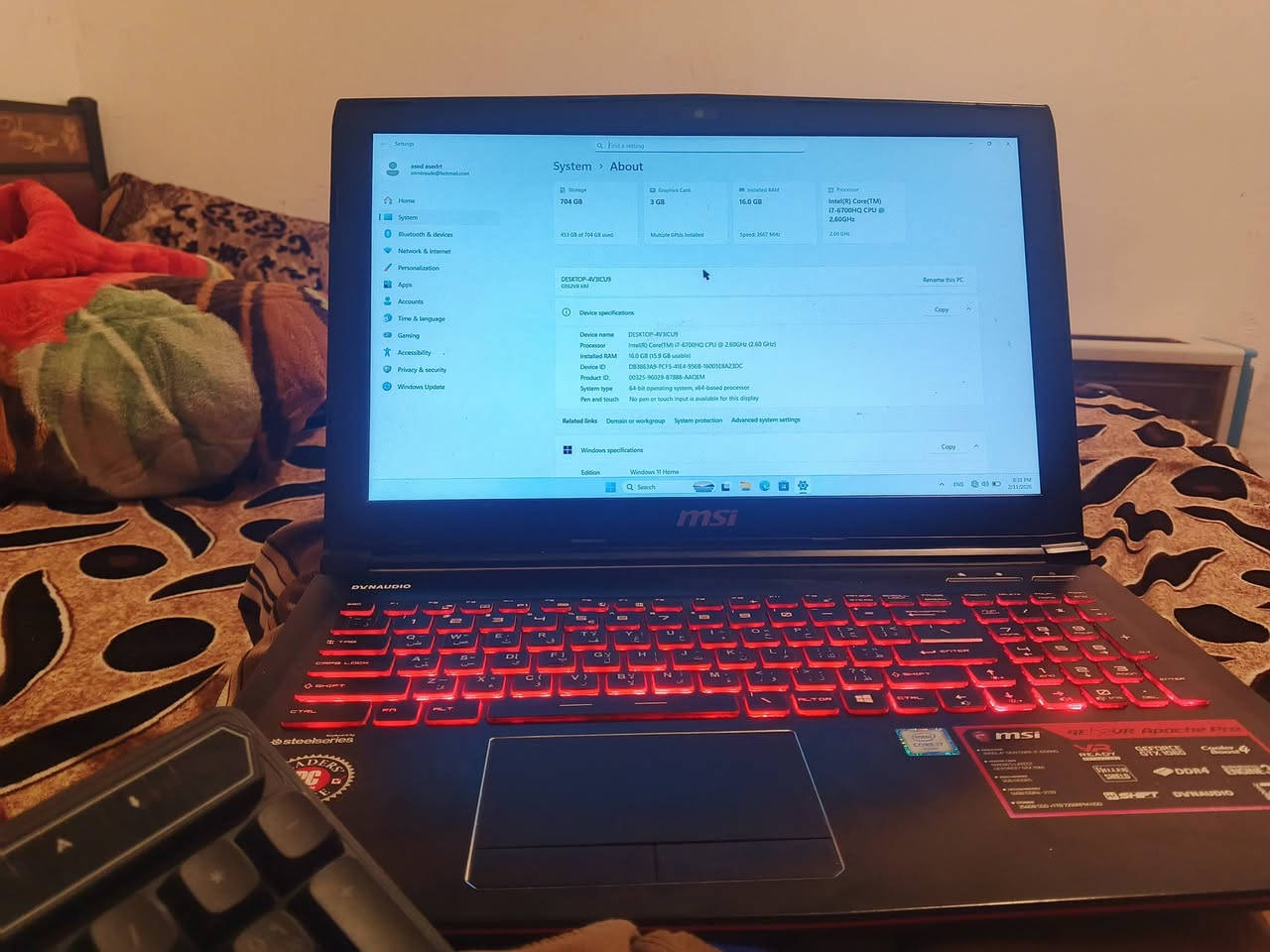 لابتوب كيمنك msi فول مواصفات
المواصفات مذكورة بصور
سعر650بي مجال المكان بصرة 
ابي الخصيب حمدان 
***********
رجاءا المو شراي لا يراسل ولا يتعبني ويا
