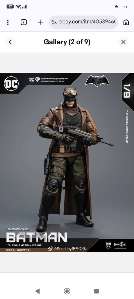 متوفر للبيع
مجسم باتمان نسخة ال nightmare من الفلم
انتاج شركة fondjoy 
جديد غير مستخدم
السعر 45 مع التوصيل 🖤


**إذا كنت صاحب هذا الإعلان وتريد حذفه لأي سبب، رجاءا أرسل رسالة إلى الدعم الفني**