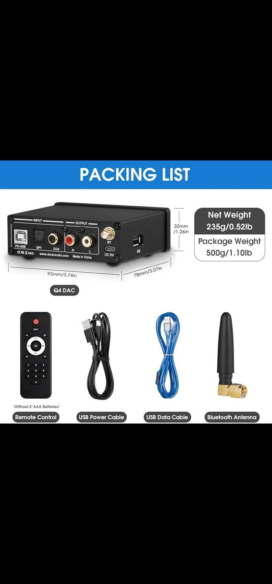 مضخم سماعات الرأس Nobsound Q4 DAC، مستقبل بلوتوث 5.0، محول صوت رقمي إلى تناظري صغير الحجم عالي الدقة، يدعم تشغيل الصوت من ذاكرة فلاش USB/منفذ USB للكمبيوتر/منفذ محوري/منفذ بصري إلى RCA


**إذا كنت صاحب هذا الإعلان وتريد حذفه لأي سبب، رجاءا أرسل رسالة إلى الدعم الفني**