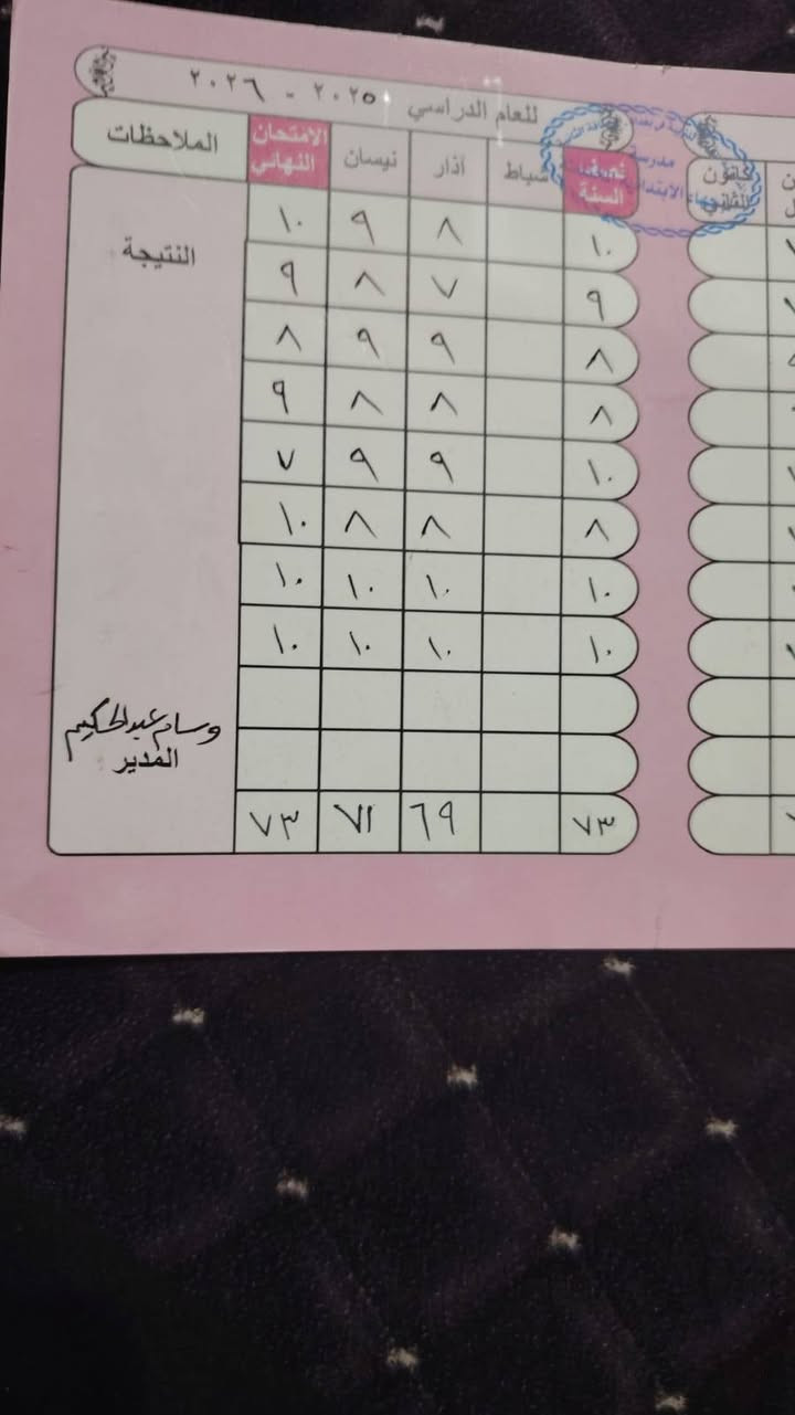 🌟📚 لأن مستقبل أبنائكم يستحق الأفضل 📚🌟

نفتح أبوابنا لاستقبال طلبة  
الابتدائية والمتوسطة  
لجميع المواد الدراسية وبإشراف نخبة من الأساتذة المتخصصين

🎓 خبرة تعليمية تتجاوز 20 سنة  
📖 شرح مبسط بأسلوب حديث ومضمون  
📝 متابعة دقيقة ومستمرة مع الطالب  
💡 تأسيس قوي وتقوية للطلبة الضعفاء والمتفوقين  
🔥 دورات تمهيدية ومراجعات مركزة للامتحانات

✨ لماذا نحن؟  
✔️ اهتمام فردي بكل طالب  
✔️ رفع المستوى الدراسي بثقة وتميز  
✔️ أجواء تعليمية مريحة ومحفزة  
✔️ أسعار مناسبة وتنافسية
تبدأ الدورات2026/6/1
🎁 المحاضرة الأولى مجانية بالكامل

📍 المقاعد محدودة لضمان جودة التعليم والمتابعة
نستقبل المكملين على مدار الشهر 
للحجز والاستفسار: [وات ساب***********
