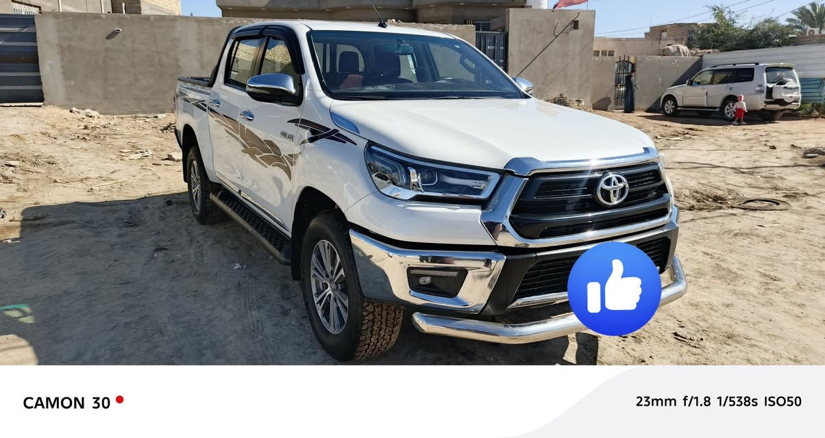 السلام عليكم
تيوتا هايلوكس 2022 سعودي وتماتيك رقم اربيل سنويه مساقطه
مكفوله عد بارد  السعر 310 وبيه مجال 
***********
***********
