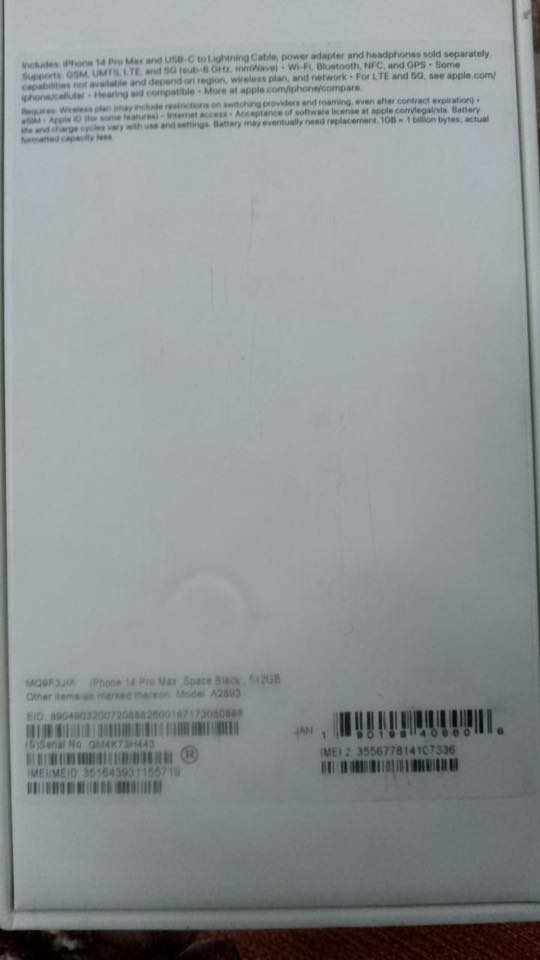 السلام عليكم
عندي ايفون ١٤ برو ماكس ذاكرته ٥١٢

وبطاريته ٩٣ لون اسود الجهاز مكفول استخدام شخصي 
السعر ب٩٠٠ وبيه مجال بسيط
الجهاز نسخة اليابان
مكاني بصرة
وكآمل ملحقاته متوفرة 

*********** واتساب فقط
