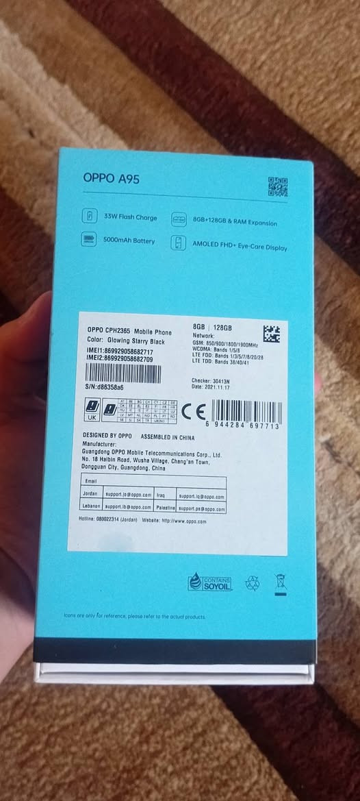 📱 OPPO A95 للبيع – نظيف جدًا

✅ سعة 128GB ✅ رام 8GB + 8GB (RAM Expansion) ✅ شاشة AMOLED قياس 6.43 إنج ✅ معدل تحديث 90Hz ✅ معالج Qualcomm Snapdragon 662 ✅ كاميرا خلفية 48MP + 2MP + 2MP ✅ كاميرا أمامية 16MP ✅ بطارية 5000mAh ✅ شحن سريع 33W SUPERVOOC ✅ بصمة مدمجة بالشاشة ✅ يدعم شريحتين 4G

🔹 الجهاز نظيف جدًا 🔹 ما داخل صيانة أبدًا 🔹 بدون أي خدش 🔹 جميع القطع أصلية وتشتغل 100% 🔹 ويا الكارتون والشاحن

💰 السعر: 200,000 دينار قابل للتفاوض للاستفسار  خاص،  على رقم ***********
