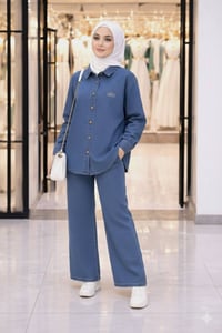 طقم عيد • قماش جنز صيفي • مقاسات ٤٢-٥٢