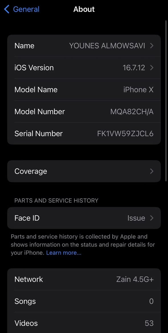رخصه الادمن المحترم
ايفون x عادي 
ذاكرة 256
الجهاز (شرق اوسط )
بطاريه 100 (مستبدلة قطعه اصليه )
الشاشه(مستبدلة شرط وكالة )

الجهاز خير من الله بل شحن او مابي اي اشي تجي تفحص او تتاكد او تشوف يلا تنطي حسابه 
الشراي يتصل عل هذا الرقم او يدز رساله بل واتساب 

 ***********

السعر /١٥٠ او بي مجال 
العنوان :الديوانيه /حي الجامعة
