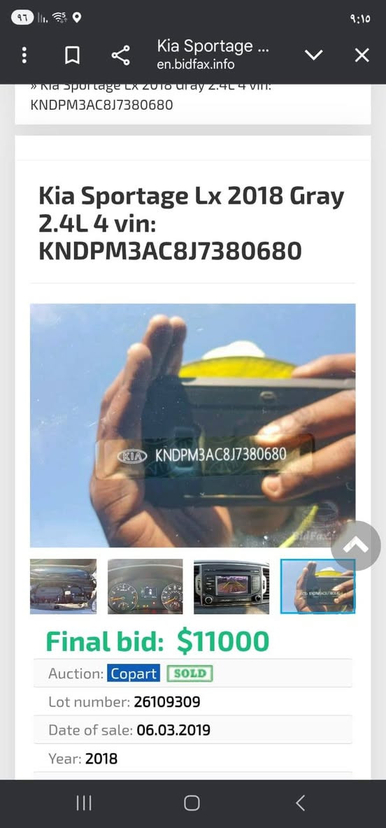 السلام عليكم كيا سبورتج موديل 2018 وارد أمريكي  ماشيه 80 ميل قابلة للزياده صور الحادث والتقرير مرفقه  وي المنشور  السياره باسمي رقم انكليزي تحويل ثاني يوم گير محرك كفاله السياره غير حادث امريكا ما بيهه 

رقمي  *********** 

 سنويه لل 29 السعر 150$

مكاني البصره بني منصور قضاء الصادق
