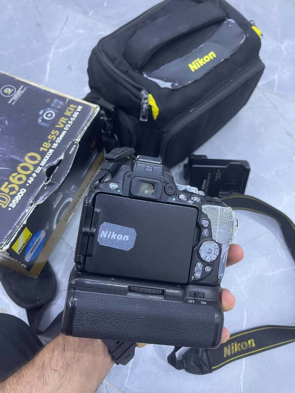 نیكون 5600D
لمس شاشه ینقلب  WiFi موباشر ربط عل موبایل شرط نضافە 99بلمیە کامل ملحقات کارتون جنطاوشاحینە دبل باطری 

قاعیدە باطری شرای اخبر ماعندی توصیل 

سعر 500بی  بیمجال 

مکان کرکوک *********** او وتس اب
