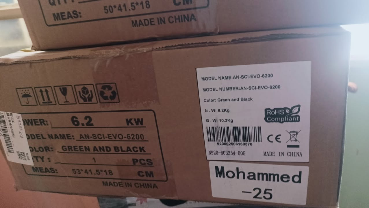 يتوفر انفينترات طاقة الشمسية  شركة Anern
نوع هايبر  و ب الاستطاعة 
Evo-4200 w 
Evo-6200w  
للعنوان :كلار -السليمانية 
للاستفسار مراسلة الصفحة او من واتساب 
*********** 
https://wa.me/message/XGMCEFMPGPGYE1
#High_Power_company
