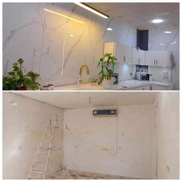 الحمدلله  تم انجاز  العمل في بيت
&&&&** كاك زياد   **&&&&
 < ديكور مطبخ ( بديل رخام + بديل خشب+ سقف ثانوي + اناره +كهربائيات) 
              في منطقة{{ ملك شاه}} 
                   أتمنى ينال أعجابكم 
           
          “”’’;;,, ديكورات خانقين ,,;;’’””
             ~~** كروب عمل **~~ 
ديكورات بلاستك_تغليف جدران_سقوف ثانويه
     وتأسيس كهربائيات كافة البنايات

بأسعار مناسبه وضمان العمل      {{[[<<***********>>]]}}ا
