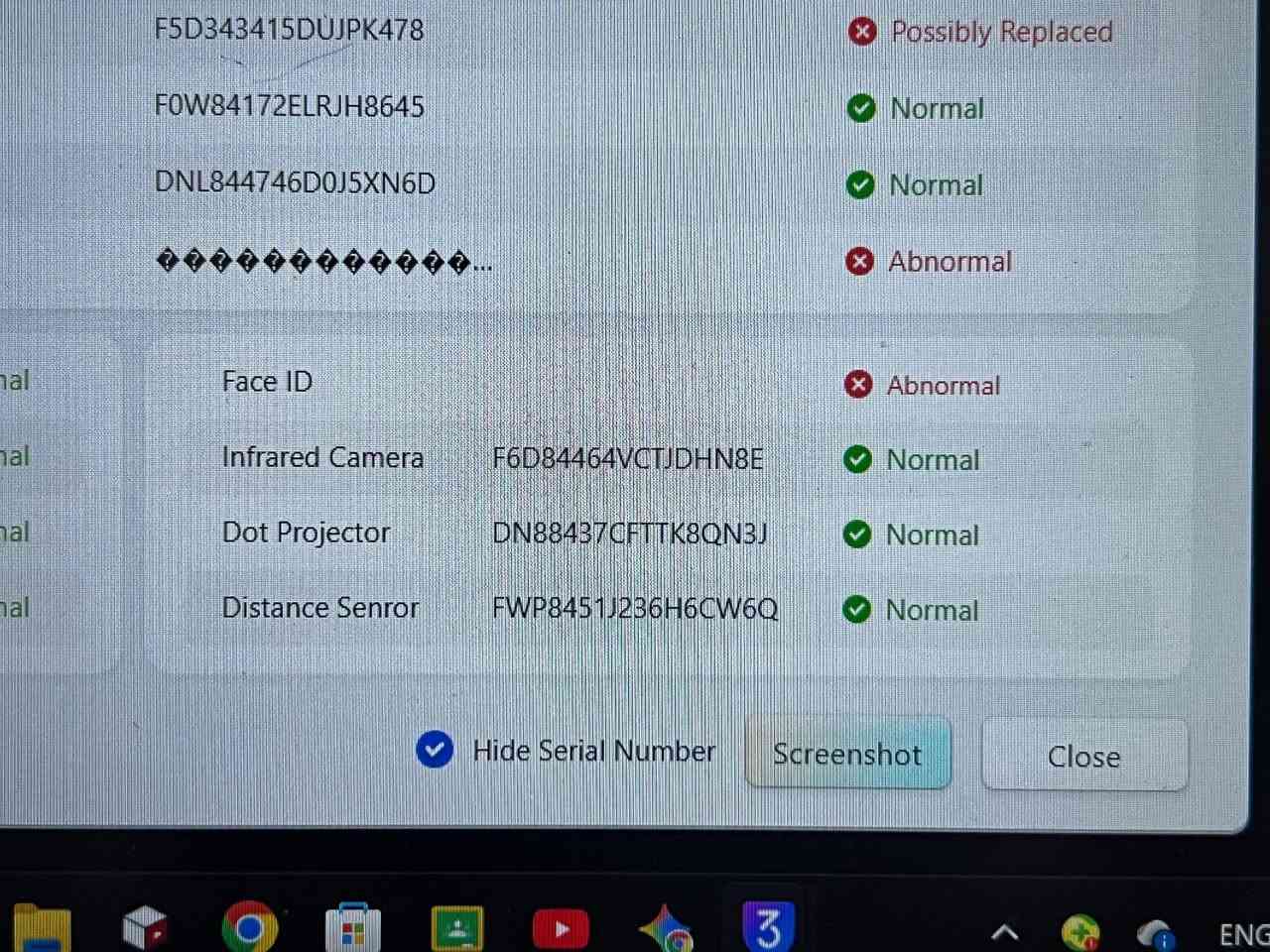 سلام عليكم جهاز   iphone xs max 
جهاز حلو بس نسيت الرمز وقفل ايكلود وماحصلت شخص يفتحه الي يكدر يفتحه يراسلني وبيع هم ابيع

تفاصيل الجهاز
256ك
شاشة مستبدلة نوعيه ممتازه 
بطارية مستبدلة نوعيه زينه %99
فيس ايدي متوقف ❌
اتصال سيمكارت كامرات مايك واي فاي  كله شغال وسليم ✅
الظهر بدلته وطلع عندي بي طكع مال سيلكون
وهذا فحص الجهاز كدامك بالحاسبه امانة الله هذا البي الجهاز عجبك راسلني وتدلل


**إذا كنت صاحب هذا الإعلان وتريد حذفه لأي سبب، رجاءا أرسل رسالة إلى الدعم الفني**