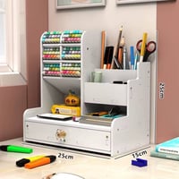 منظم مكتبي • متعدد الوظائف • ابيض