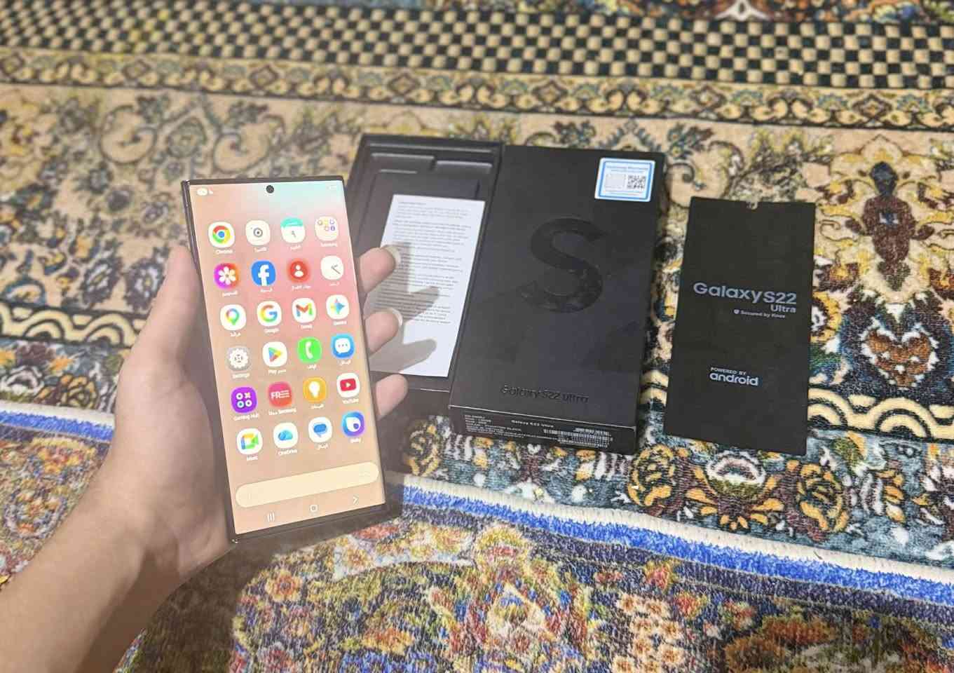 سامسونك S22 ألترا مكفول 128 تك خط معالج سناب دراكون كارتون ويا جهاز كفاله عامه سعر 450 ألف شراي خاص مكان بغداد ***********

