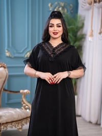 ميدي نسائي كلوش✨ خامة زبدة تركي  مع تول ناعم سواد فاحم 🧵  فري سايز حد ...