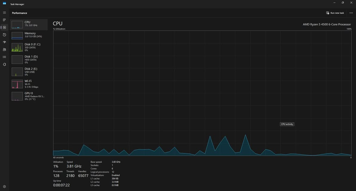 تجميعه للبيع🖥️
📋مواصفات:📋
معالج رايزن 5 4500
كرت الشاشه Rx 580 Vram8GB
رامات 16 DDR4 سرعه القصوى لكل وحده 4000 ميجا هيرتز
تخزين الاساسي 128GB SSD
الثانوي 1TB HDD
باور سبلاي 750W

ريمونت كونترول RGB لتغيير لون الي بالتجميعه 
نظام التبريد هوائي برجي
4 فانات للهواء
الماذربورد تجي 2× USB 2.0 و 2× USB 3.0
الكيس يجي 2× USB 2.0 و 1× USB 3.0

تشغل التجميعه (عن تجربه)
 Gta 5 محسنه و العاديه
gta san محسنه و العاديه 
fiveM
اساسن كريد ميراج
فيفا 23
بلاك اوبس 3
Forza horizon 4 & 5
the crew 2
rocket league بفريمات توصل 230 فريم

و تجيك هديه USB واي فاي 

متوفر توصيل من باب البيت الى باب البيت و جميع محافظات العراق و التوصيل مجاني 

💸السعر 550 الف و بيهه مجال للشراي 💸

للتواصل واتساب او اتصال:
***********
***********
