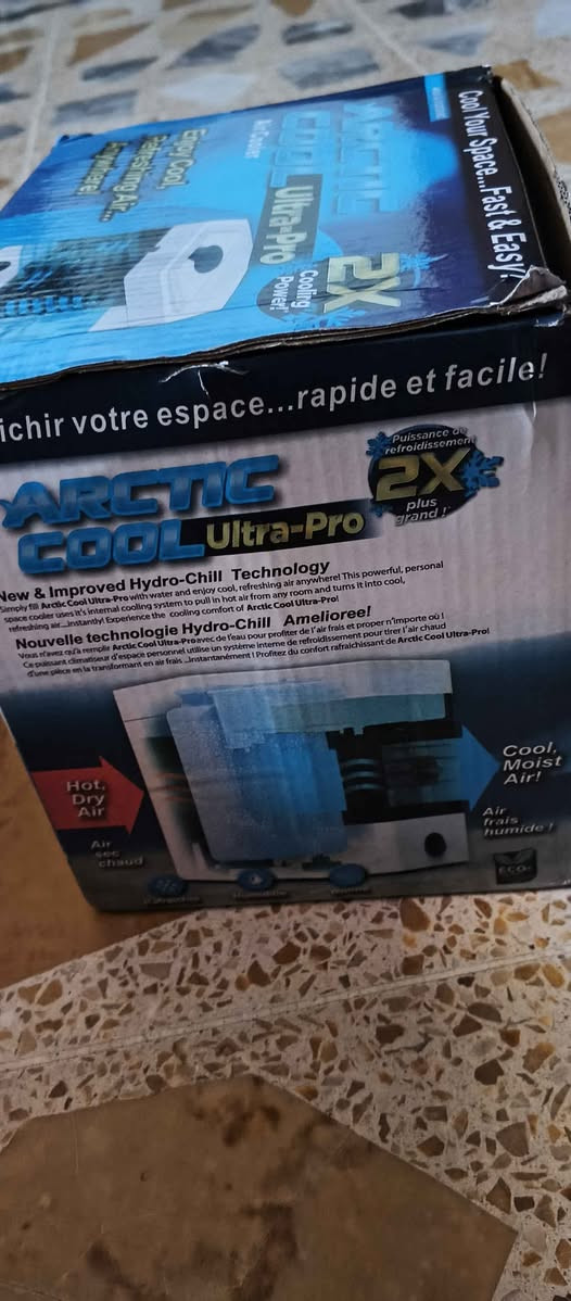 ❄️ مبرد هواء محمول Arctic Cool Ultra-Pro ❄️
الحالة: [جديد بالكرتونة / مستخدم بحالة ممتازة].
طريقة العمل: تبريد بالماء والثلج مع رذاذ منعش (قوة تبريد مضاعفة 2X).
التشغيل: يعمل عبر وصلة USB (على شاحن الموبايل أو الباوربانك وممتاز وقت انقطاع الكهرباء).
الاستخدام: مبرد شخصي ممتاز جداً للمكتب، بجانب السرير، أو أثناء الـجيمينج.
الملحقات: سلك USB + حاوية ثلج إضافية مجانية.
الموقع: أربيل. للمعلومات والتواصل، يرجى مراسلتي على الخاص. أربيل, العراق


**إذا كنت صاحب هذا الإعلان وتريد حذفه لأي سبب، رجاءا أرسل رسالة إلى الدعم الفني**