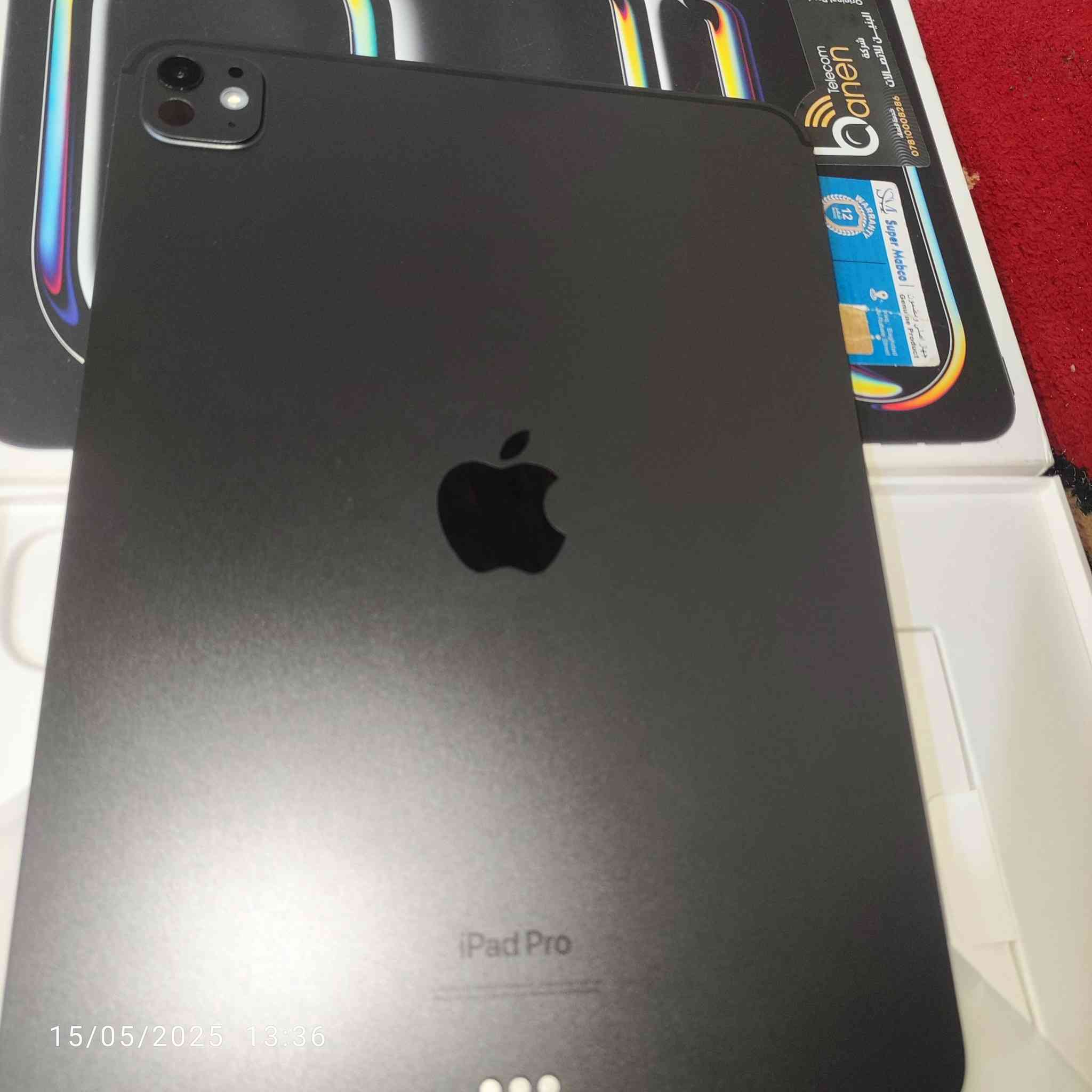 ايباد برو M4 بطارية 100 دورات شحن 90
جهاز جديد بعده  بسعر ملييون و75 الف
تواصل ***********
