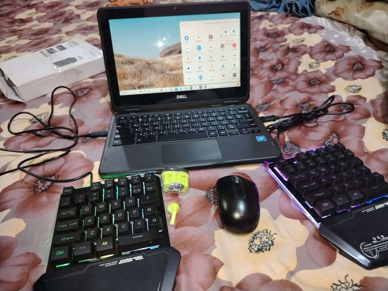 للبيع لابتوب Dell Chromebook بحالة جيده. ومستعمل استعمال خفيف.نضافه جيده وياه:
🎮 2 كيبورد Gaming
🖱️ ماوس
🎧 سماعة

مناسب للدراسة والتصفح والاستخدام اليومي، وكلشي شغال تمام.
البيع بسبب عدم الحاجة.

السعر: 125 الف دينار  
الرقم: ***********
