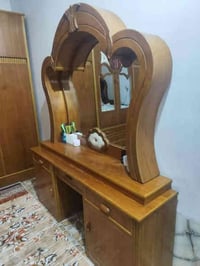 غرفه اخشاب صاج شغل ثقيل شبه الجديده  كنتور +زاويه+ميز مرايه +جربايه ال...