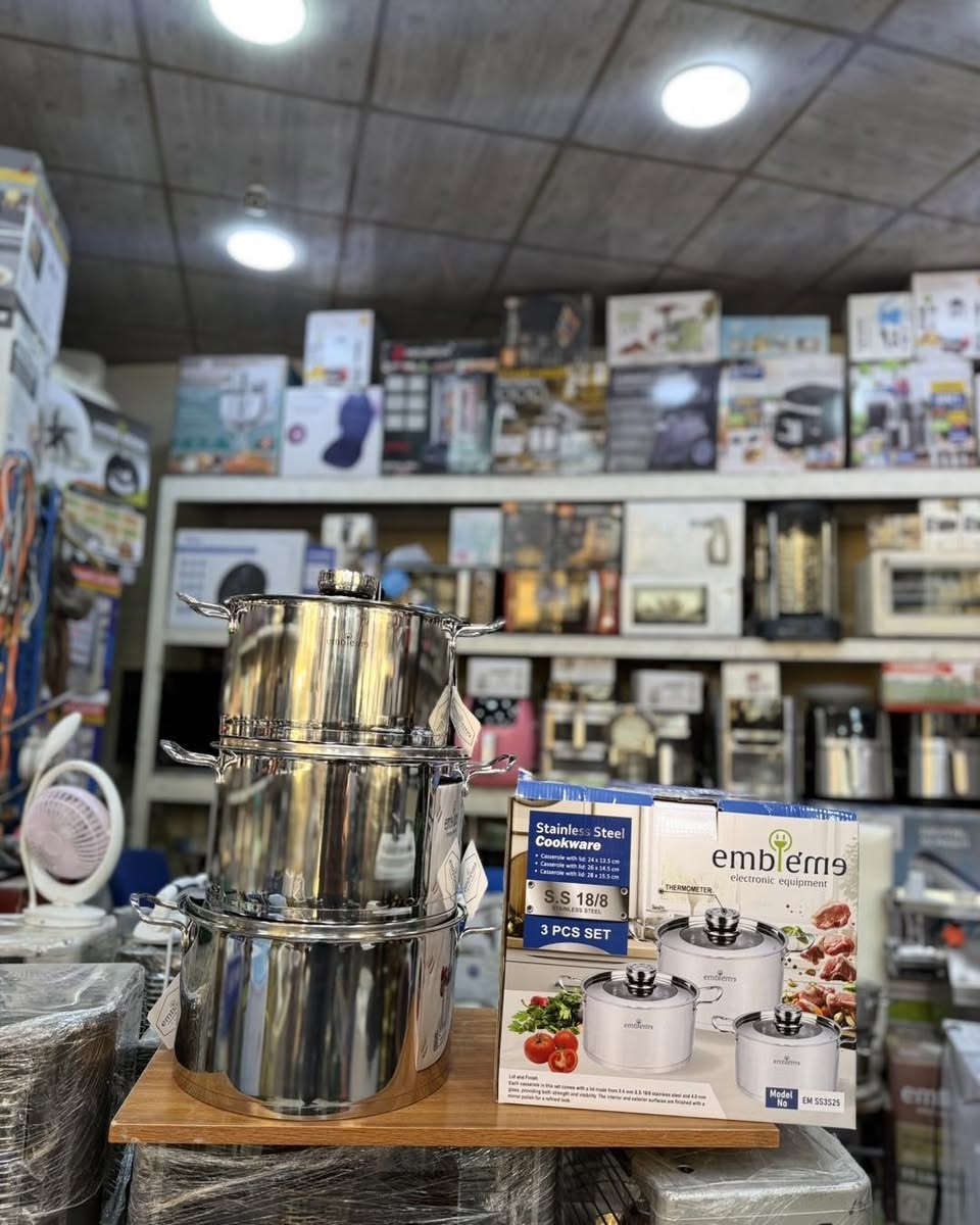 سيت كدر
الاصدار الجديد المختوم ١٨/٨
ماركه امبليوم الالمانيه
5 قطع
4 كدر و ١ طاوه
الحجم الكبير ٢٨ سم
القبق الستيل 
ثقيل الاصلي 
ستل ستيل ثقيل 
صناعه الماني
يحتوي على ٥ كدر

توجد خدمه توصيل 
للحجز مراسله الصفحه او الاتصال
🌹مدينه ألعاب المدهش مجاور مطعم ابو صفاء جوه جسر العبور المعلق ***********🌸
