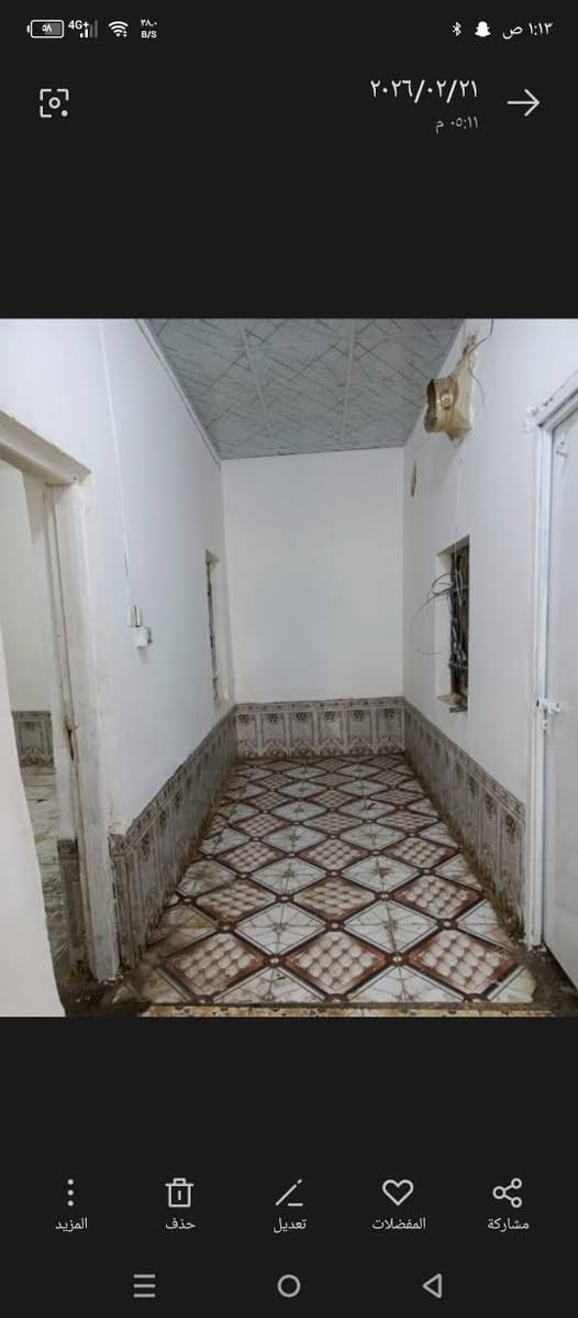 يا الله بيت طابو صرف امامي للبيع مساحة 100متر ناحية سديناوية قرب مدرسة صفي الدين السعر77وبي مجال 
***********
