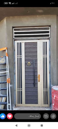 تفصال باب بديل الخشب حديد 2ملم بانسب الاسعار ربل عازل الصوت والهواء ال...