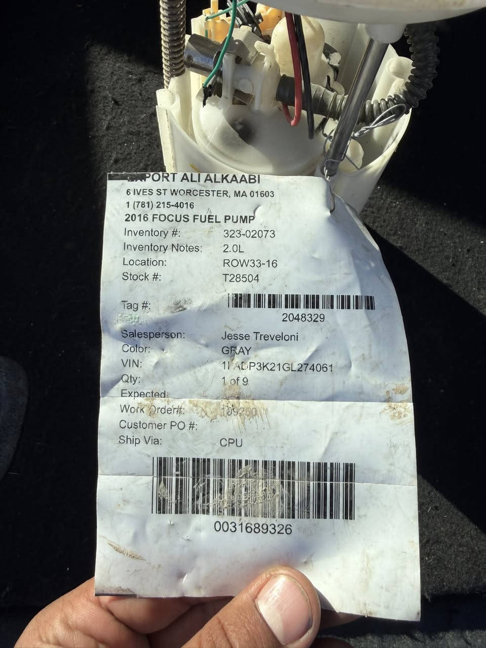 السلام عليكم 
يتوفر منضومه بانزين اصلي تفصيخ جمله مفرد/جمله مفرد 
فورد فوكس ٢٠٠١١/ ٢٠١٩ 
السعر /٤٥ الف مع التوصيل جميع العراق 
الاتصال/***********
العنوان بغداد الغزاليه
