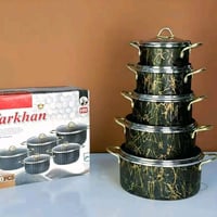 قدور كرانيت اصلي • ٨ قطع • ٢٨ سم