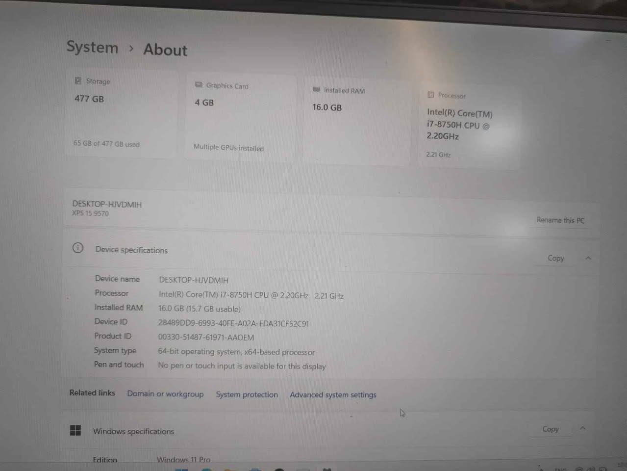 Dell xps 15
i7 8750H
ram ddr4 16gb
ssd 512gb
gtx 1050ti 
شاشة 15 inch موصل, نينوى


**إذا كنت صاحب هذا الإعلان وتريد حذفه لأي سبب، رجاءا أرسل رسالة إلى الدعم الفني**