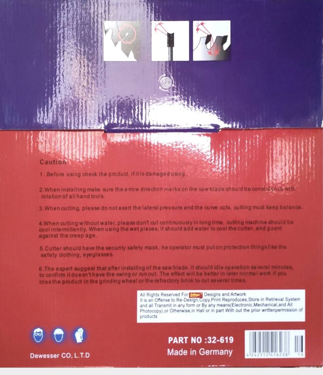 السلام وعليكم تيغ منشار ألماني أصلي درجه اولى  والاستفسار واتساب خط متوفر حجم*********** ١٤انج فتحه ٣٠﷼ سعر القطعه مع التوصيل 25الف
