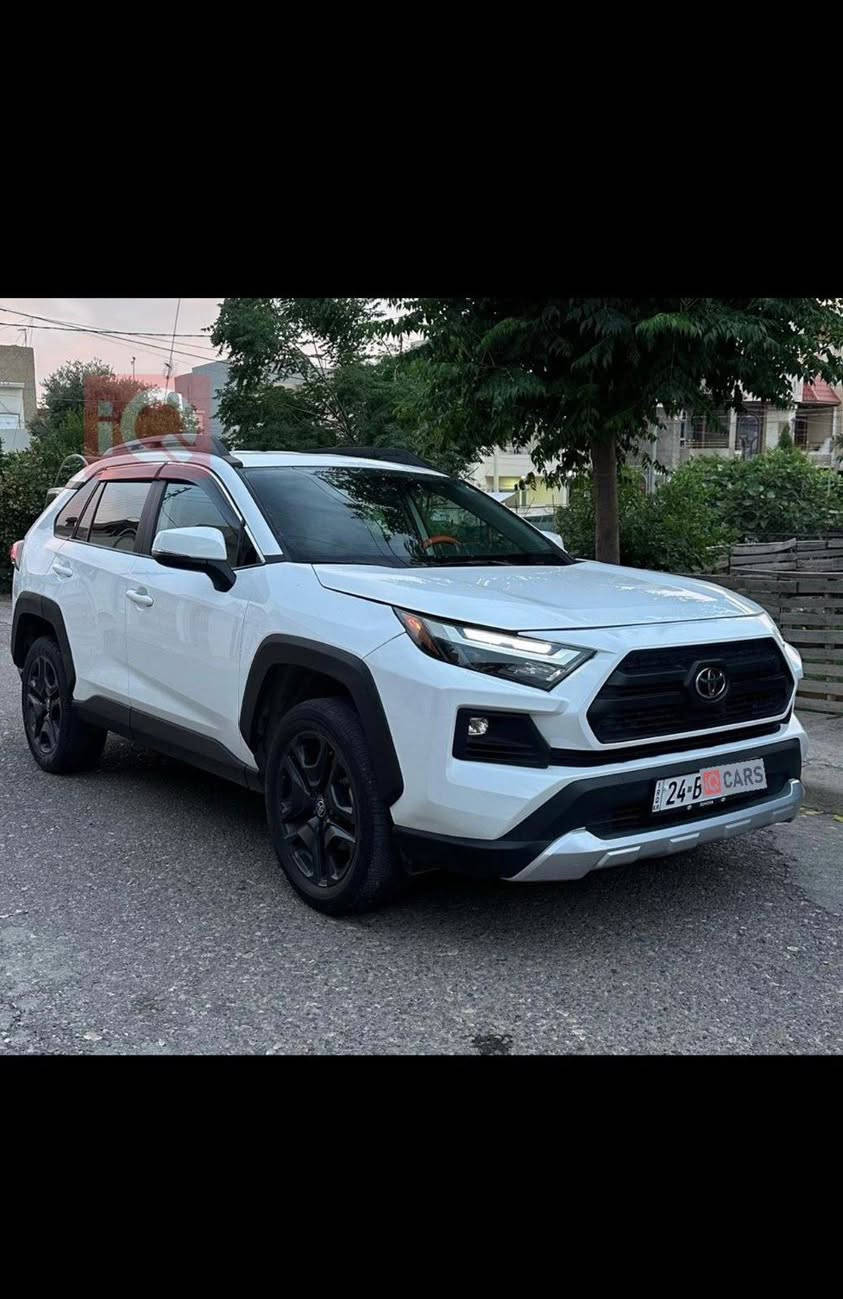 2023 Toyota RAV4 Adventure (  Americe ) 
203 hp - 2,5 L engine 

( تويوتا راف 4 ادفينتشر 2023 هي فئة رياضية ومميزة )
سياره هه مى سپورتيه وارد امريكي يه
سياره Awd
كوشن جلد
كوشنێ سايێقى كاره با
داخلى سيارێ سپورت
خارجى سيارێ سپورت
كاميرا پشتێ
شاشه مه زن 
سياره بصمه و شغاله
دوو كونترول گه لدانه ( سويچ )
سنگ رادار
قوديك رادار 
تحديد سرعه و خه تێن جادێ
ئوتو هولد
ئوتو برێك
لايت زينون ( عه ده سه نه )
بلاجكتور  
 شه ش مودێن هاژوتنێ هه نه 
( Eco , Normal , Sport , Snow , Sand ,Rock dirt )
چويه  51,000   miles
ئيك پارچه تيدايه ( بولند ته بديله ) 
بێ داخلى  و په ره شوت نه ڤه بوينه 
گه له ك پاقشه چ مصرف تيدانينه  …
*********** دهوك, العراق

