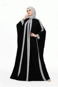 عباية شيك • قصة واسعة • رمادي أسود