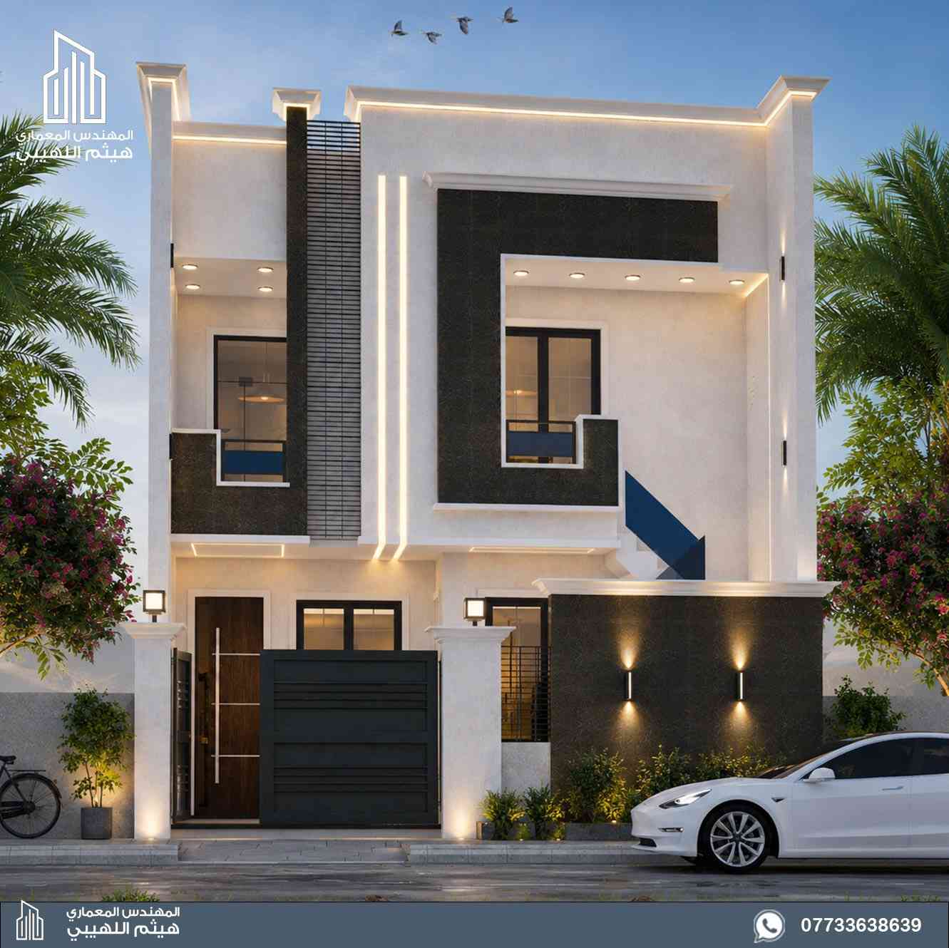 واجهة 9 متر بتصميم مودرن في مدينة #الفلوجة
تم تصميم المنزل بحيث يكون كل طابق مستقلاً عن الآخر مع درج خارجي.

للتواصل واتساب: ***********
