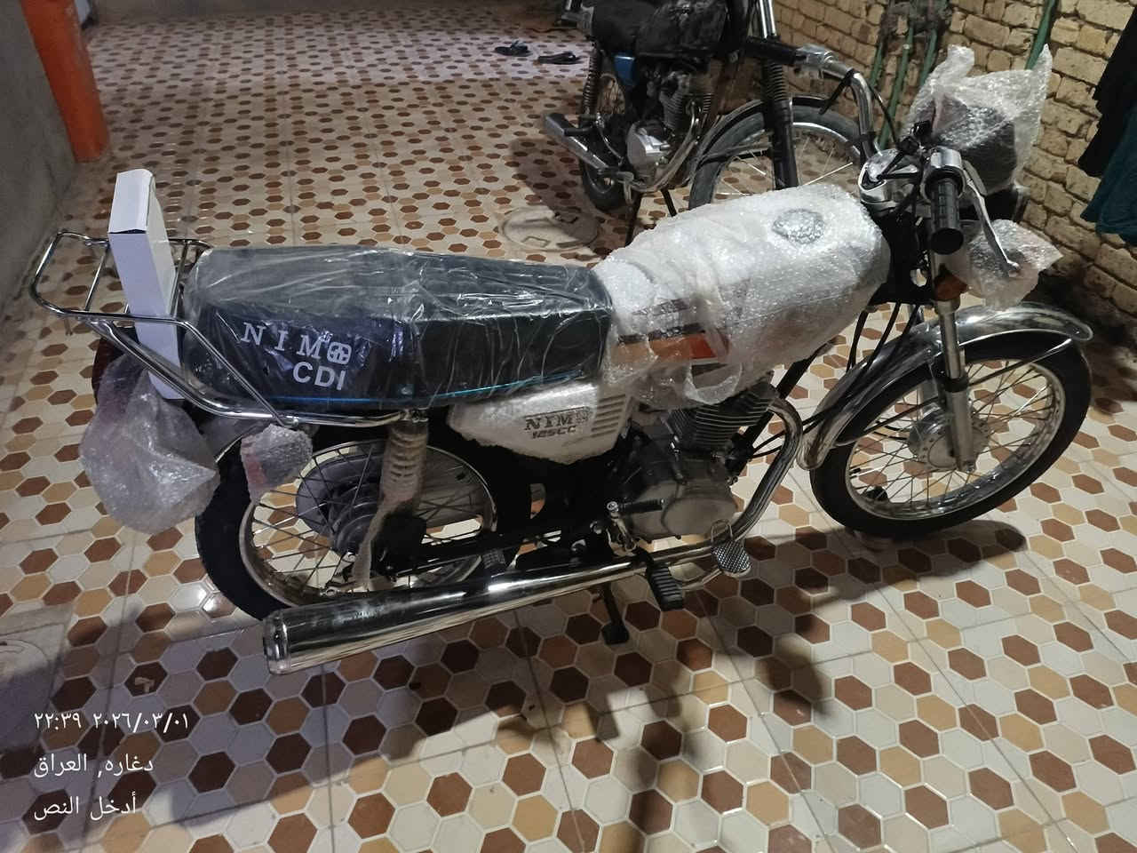 سلام عليكم نامة امتياز باب اول شبه شلامجة دراجة اليوم طلعت من الوكيل مكفولة وراق سكنر مكاني دغارة سعر 850 وبيها مجال *********** موشراي لاتعبني اخيك
